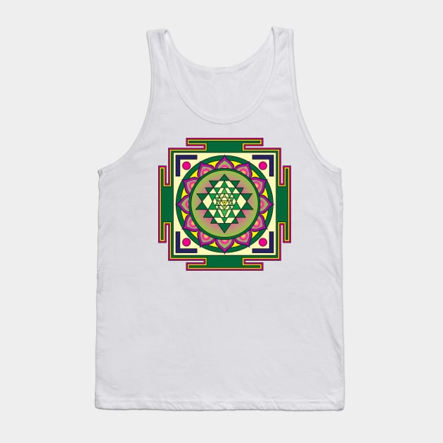 Sri Yantra Mandala Tank Top by GalacticMantra